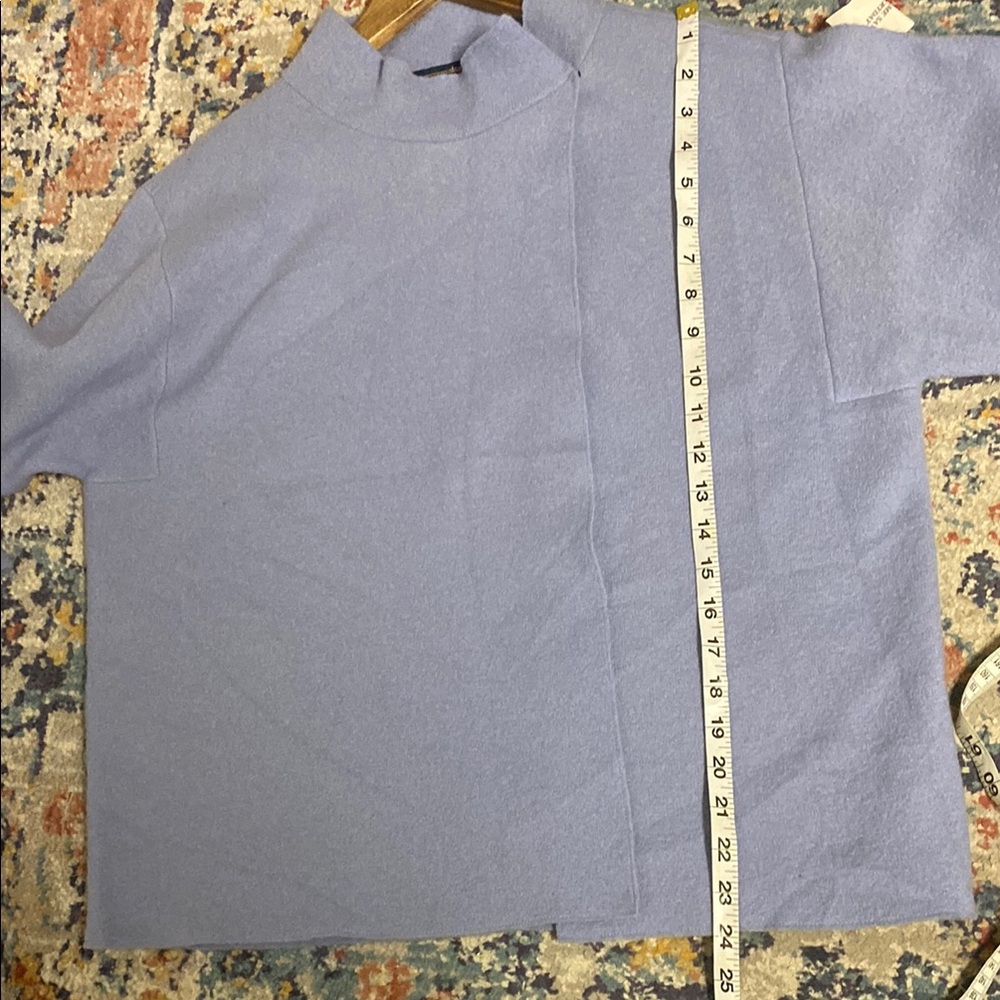 Herman Geist 100% wool periwinkle blue cardigan sweater - Picture 10 of 10